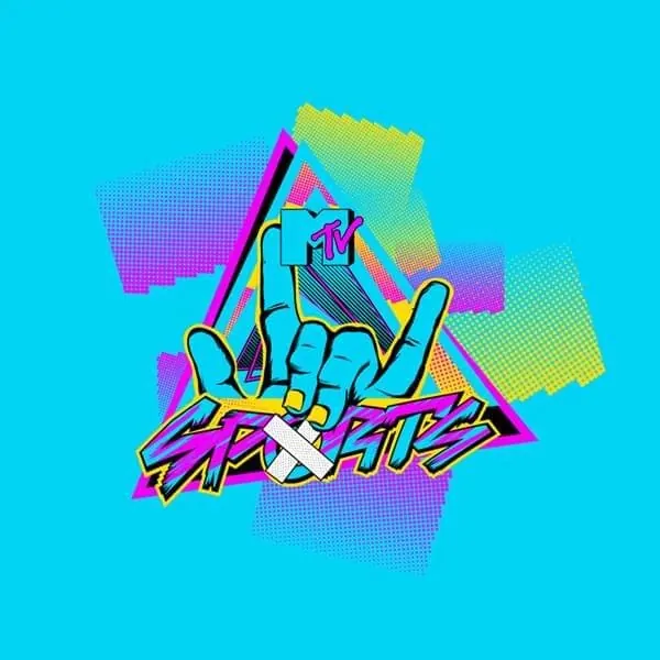 MTV Sports y2k graphic illustration, y2k, playful, vibrant