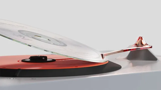 Vivia CD turntable product visualization, 3d-render, minimal, light