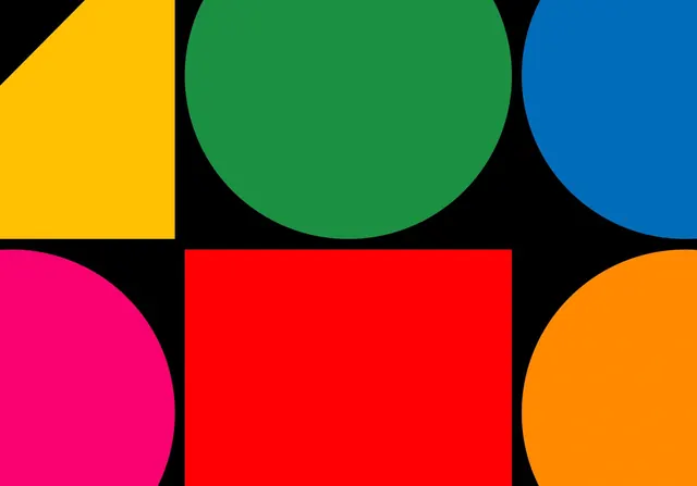 Bold geometric color blocks, abstract, geometric, vibrant