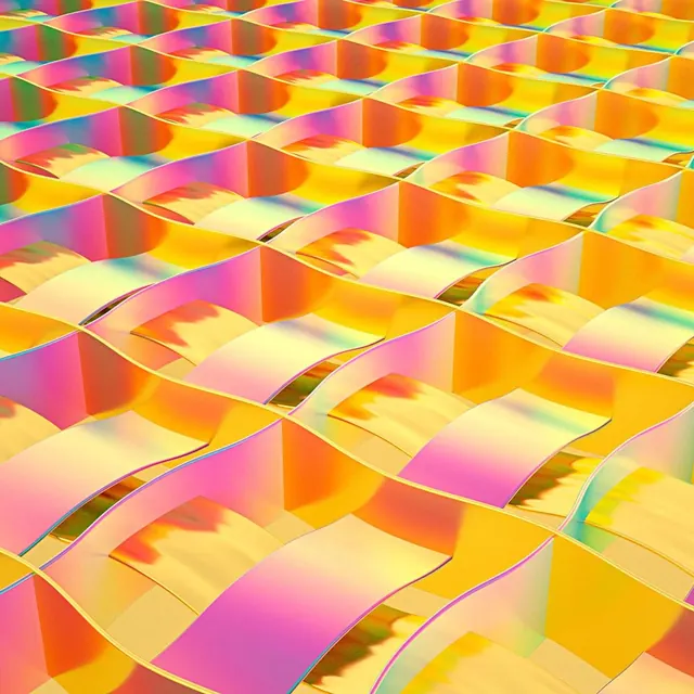 Vibrant geometric gradient palette illustration, illustrated, gradient-heavy, vibrant
