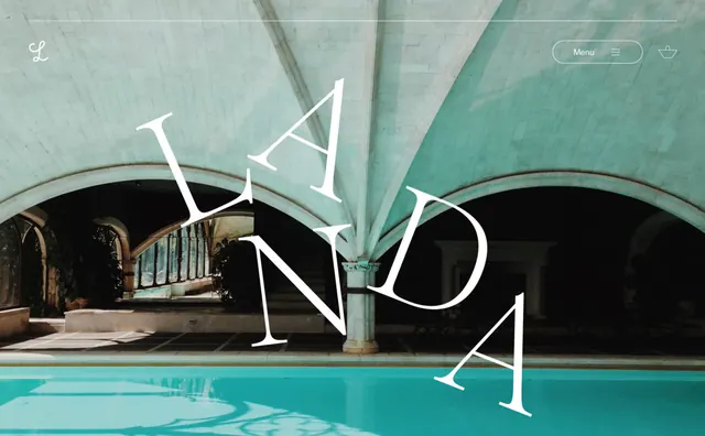 Website design for Landa Burgos, minimal, swiss, light