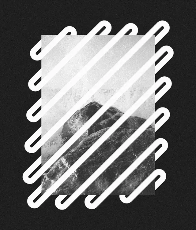 Abstract diagonal striped graphic poster, brutalist, abstract, monochrome