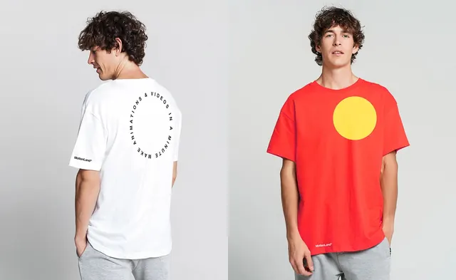 T-shirt Brand Study with Minimal Graphic Design, photographic, minimal, vibrant