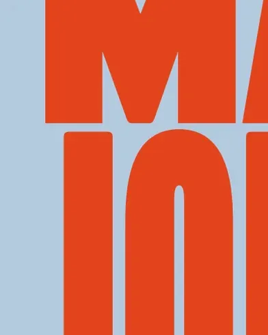 Typographic abstraction with large letterforms, abstract, oversized, vibrant