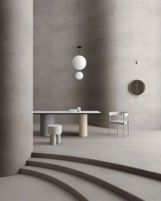 Visual Design Composition, minimal, geometric, monochrome