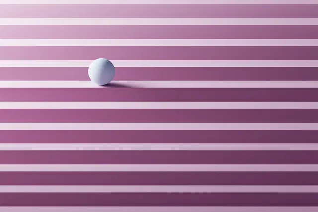 3D purple sphere with gradient background, 3d-render, minimal, muted