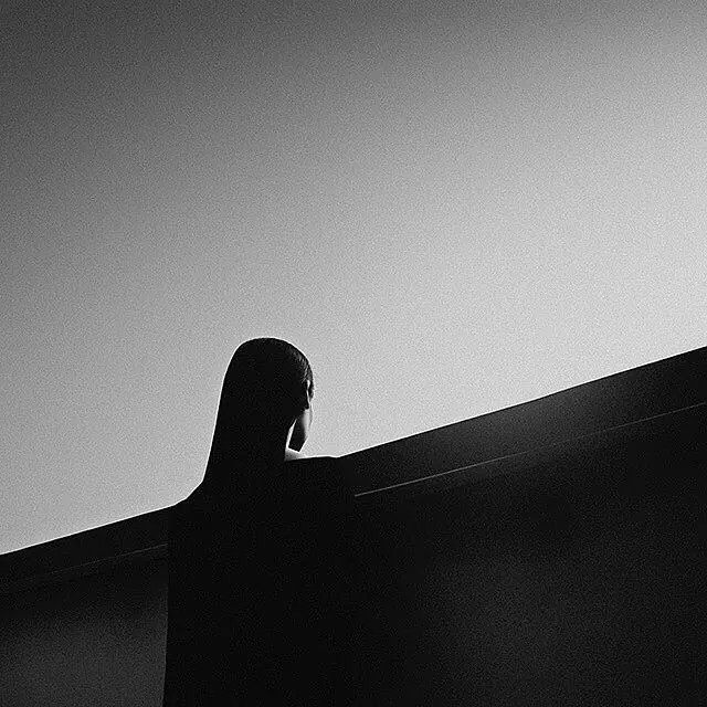 Minimalist brand identity mark, minimal, geometric, monochrome
