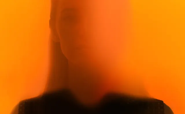 Orange gradient abstract composition, abstract, minimalist, vibrant