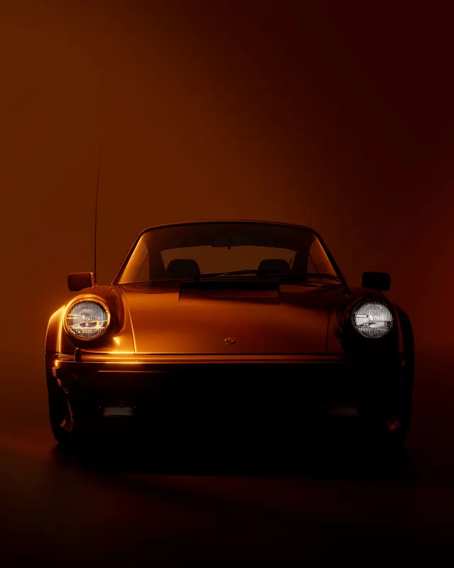 Porsche 911 3D automotive render, 3d-render, photographic, warm