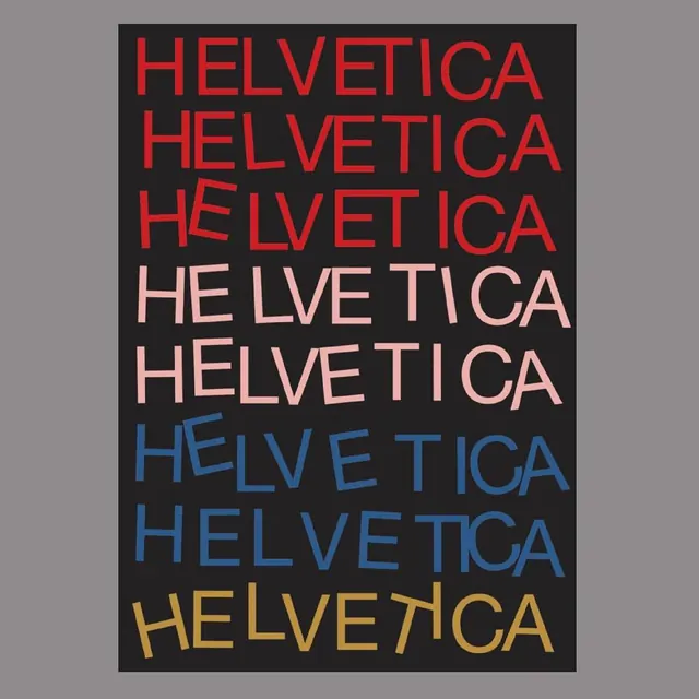 Helvetica color-variation typography study, typography, minimal, vibrant