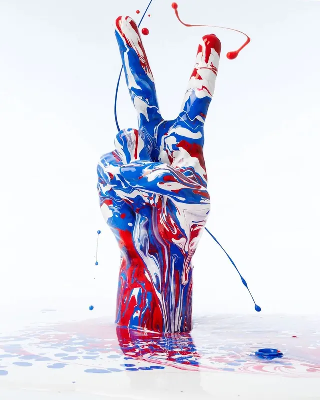 Fluid paint splash abstract 3D, 3d-render, abstract, vibrant