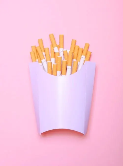 3D rendered french fries mockup, 3d-render, playful, pastel