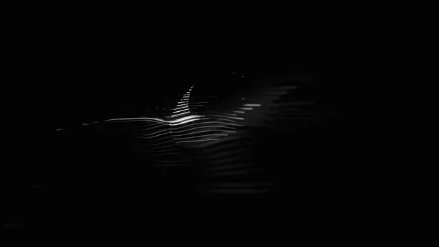 Abstract wavy line composition on black, minimal, abstract, dark