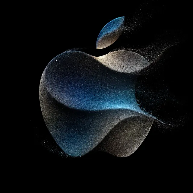 Apple Events marketing 3D composition, 3d-render, technical, dark