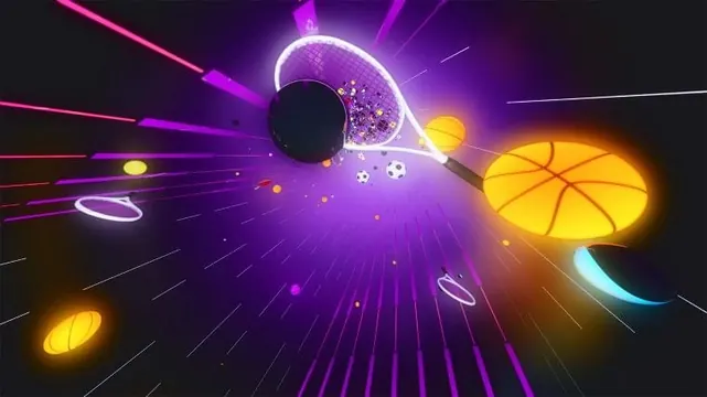 Neon geometric particle explosion, 3d-render, geometric, vibrant