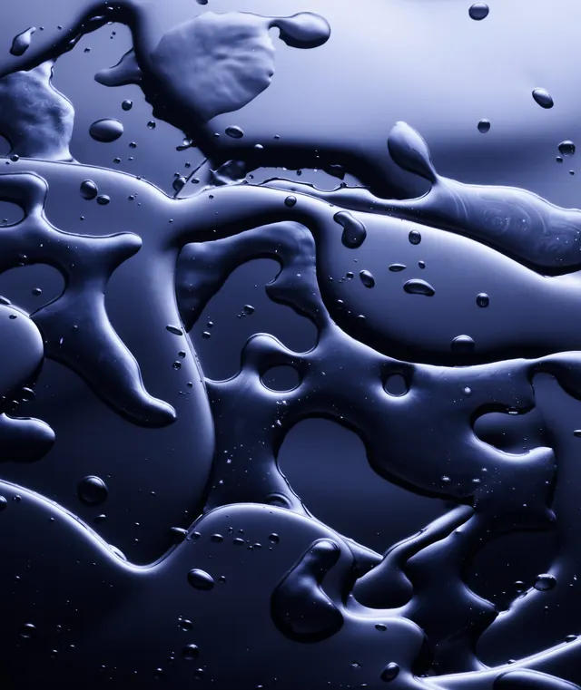 Abstract liquid 3D render, 3d-render, gradient-heavy, cool