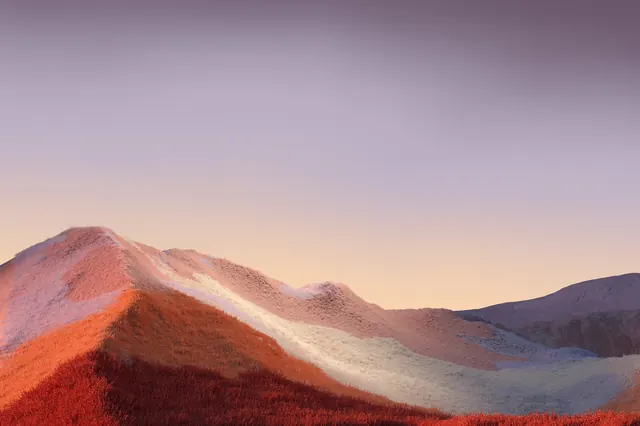 Desert dunes with warm sunset light, 3d-render, organic, warm