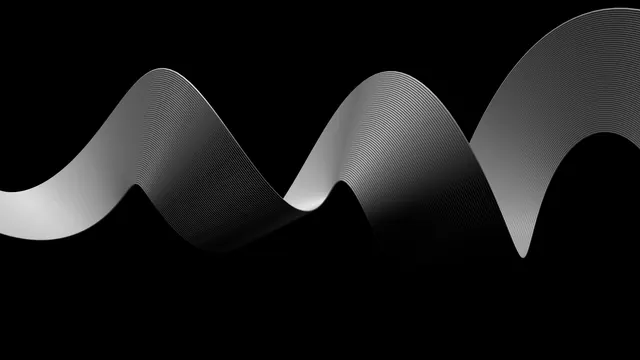 Minimalist wave forms with line texture, minimal, abstract, dark