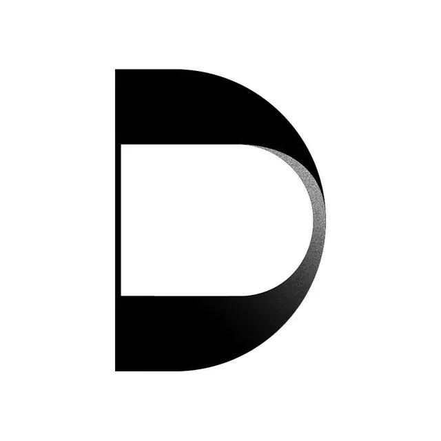Geometric letter D monochrome design, minimal, geometric, monochrome