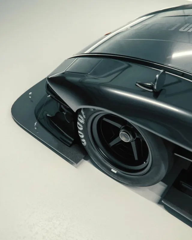 Modern sports car render, 3d-render, technical, dark