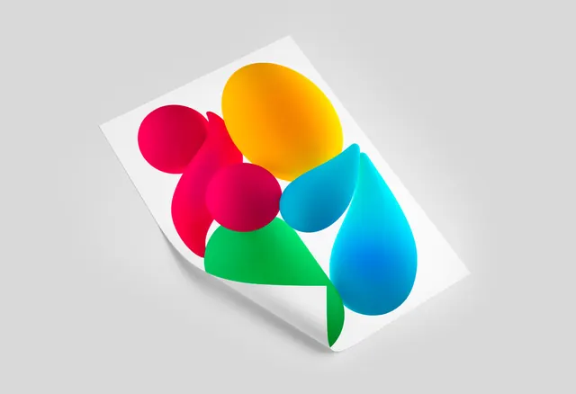 Colorful abstract geometric logo, 3d-render, geometric, vibrant