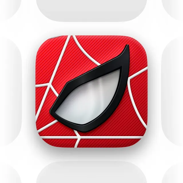 Spider-Man App Icon, 3d-render, vibrant