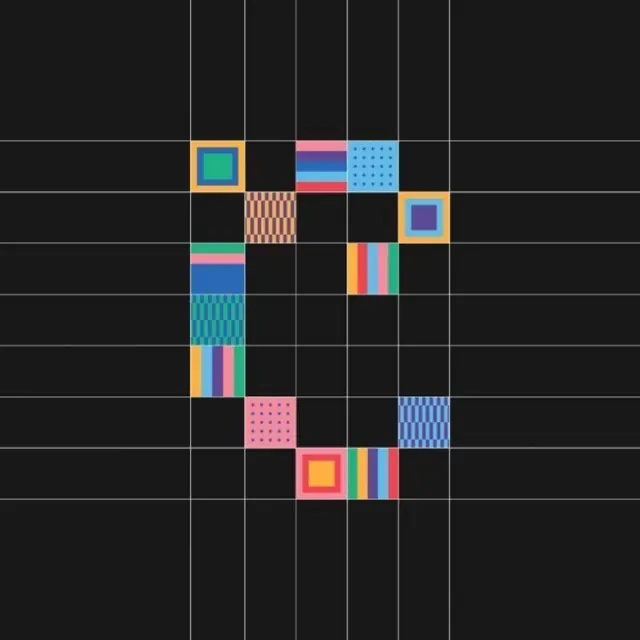 Minimal geometric illustration, minimal, geometric, neon