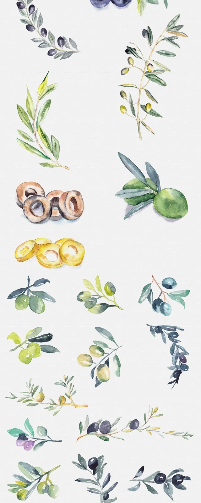 Illustrated organic collage, illustrated, organic, light