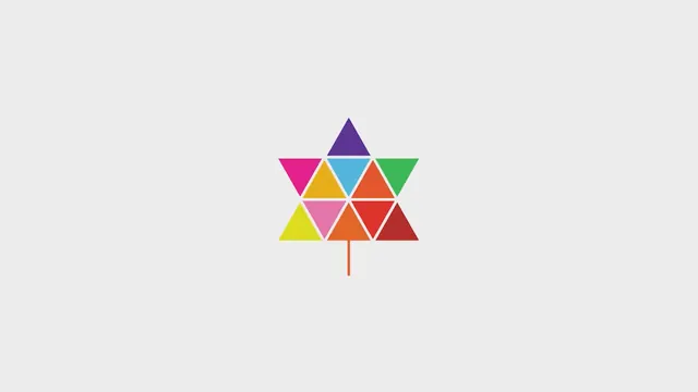 Geometric tree illustration, geometric, abstract, vibrant