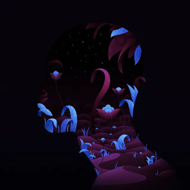 Abstract Surrealist Portrait, abstract, 3d-render, dark