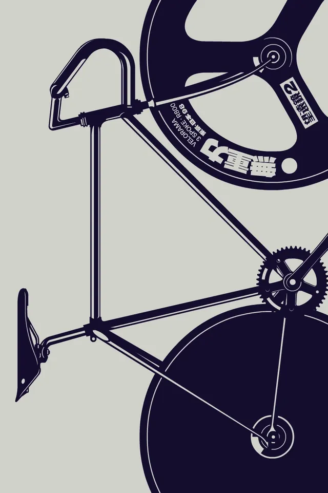 Line Art Bicycle Illustration