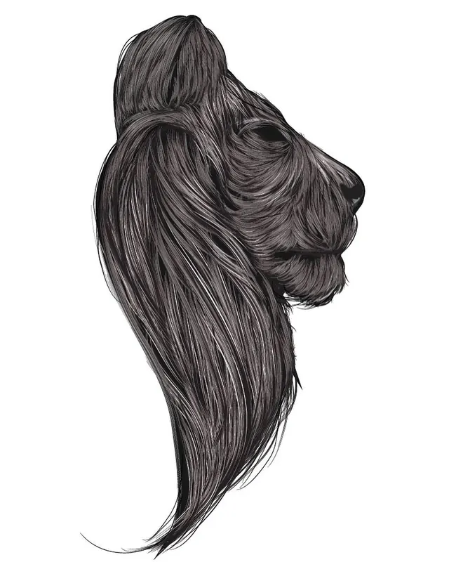 Line-art Dog Portrait
