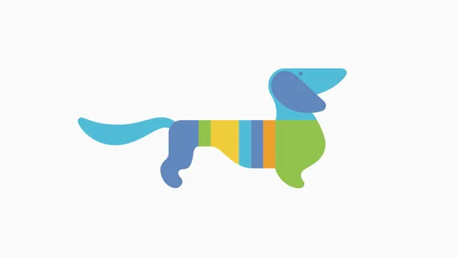 Abstract Animal Illustration, flat, geometric, vibrant