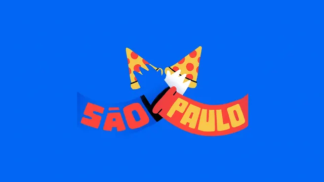 São Paulo Illustration, playful, flat, vibrant