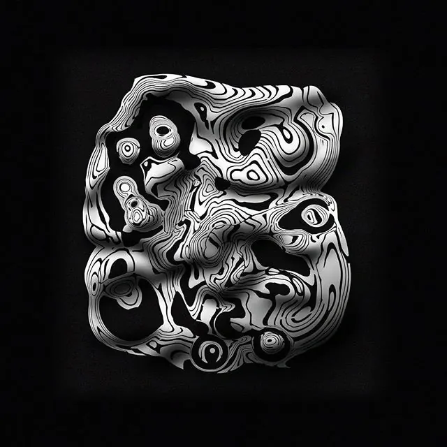 Abstract Line-Art Sculpture, abstract, line-art, monochrome