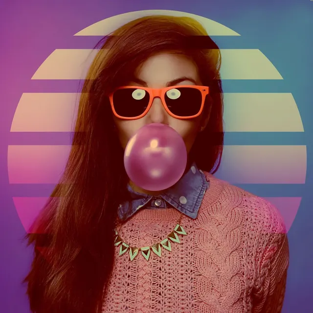 Retro Pop Illustration, retro, y2k, vibrant