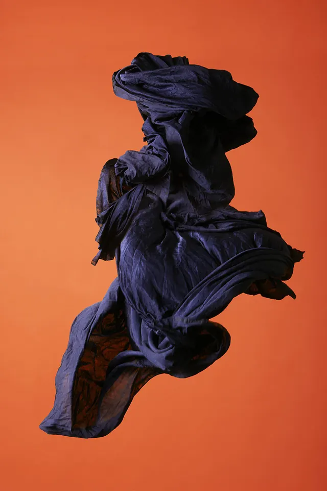 Statue Illustration on Orange Background