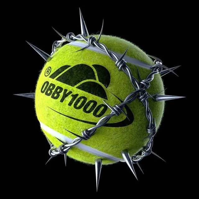 Tennis Ball with Barbed Wire