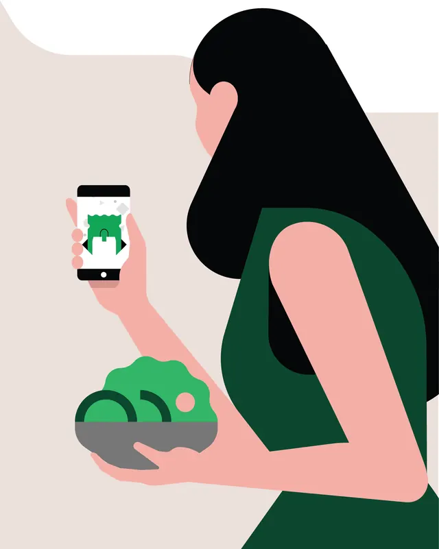 Flat minimal illustration, flat, minimal, dark