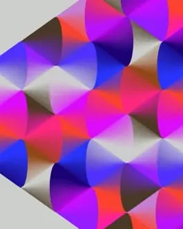 Tessellated gradient-sphere geometric pattern, abstract, geometric, vibrant