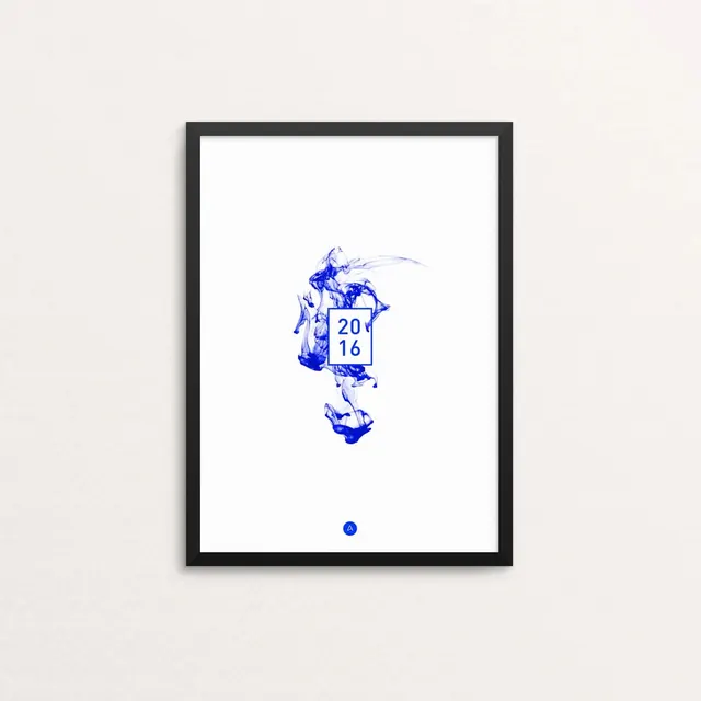 Blue Abstract Graphic Illustration, abstract, minimal, monochrome