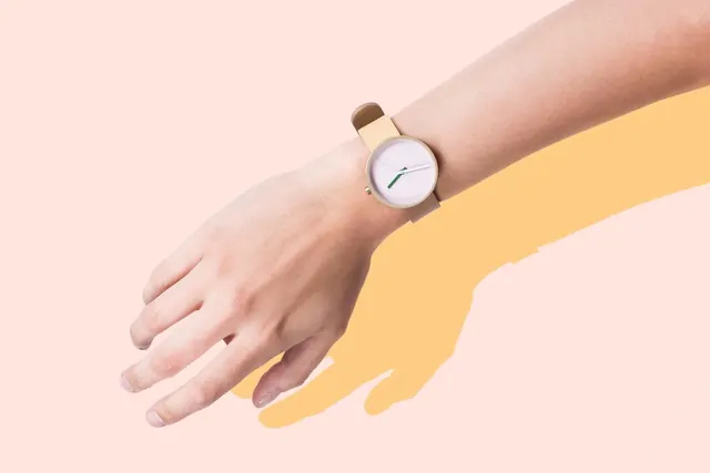 Minimalist Watch Illustration, minimal, flat, warm