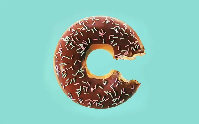 Donut Letterform Illustration