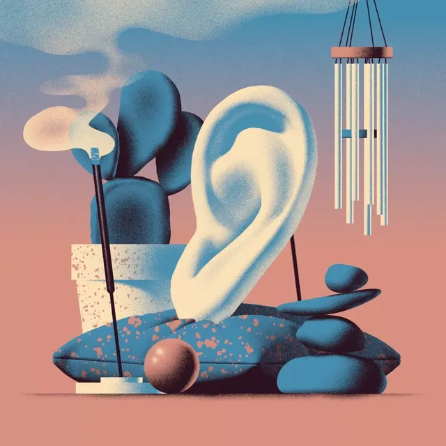 6 senses, illustrated, organic, pastel