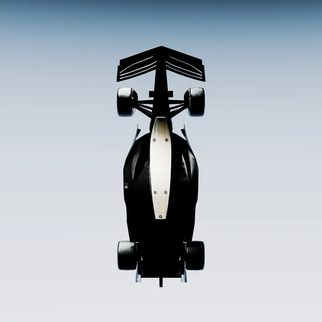 Symmetrical Vehicle Illustration, minimal, geometric, monochrome