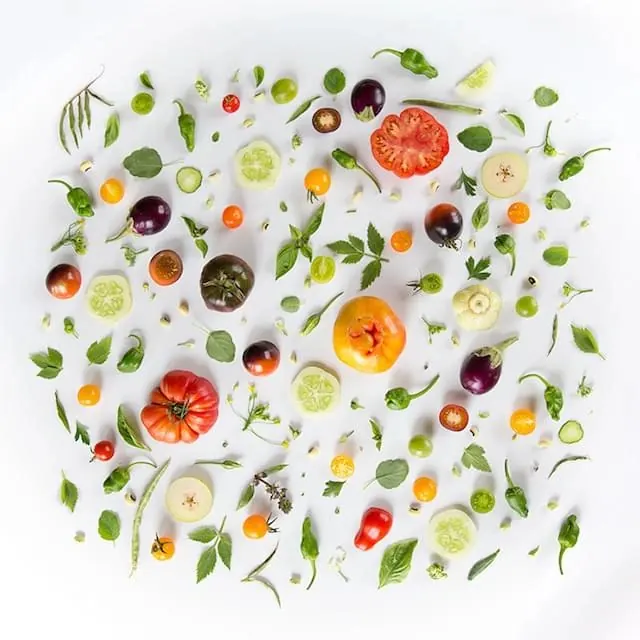 Fruit and Vegetable Illustration Composition