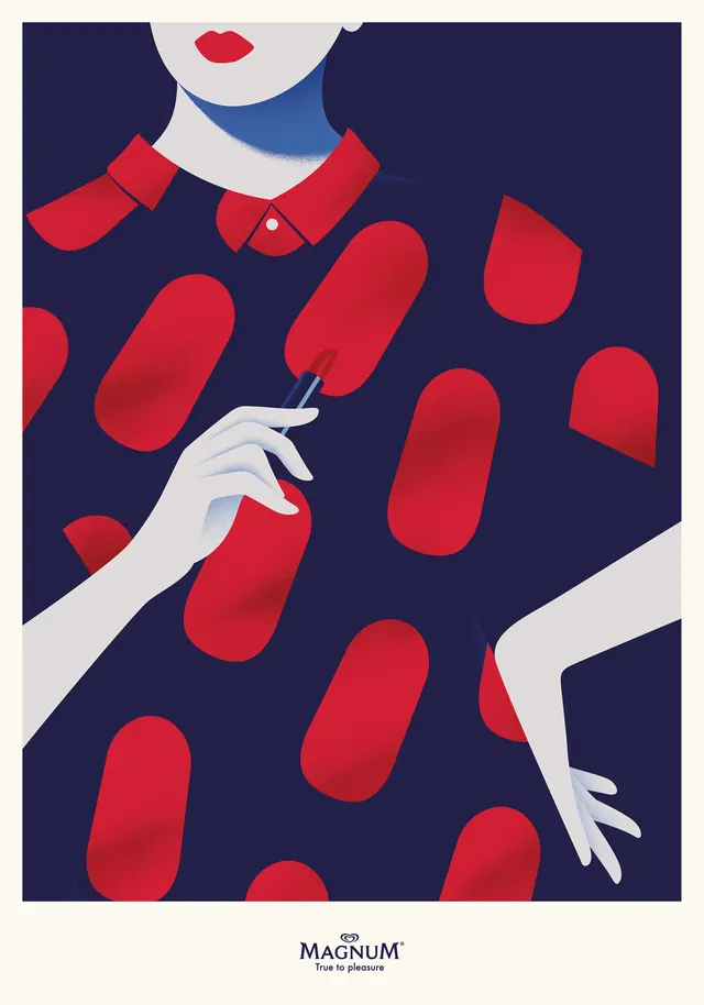 Abstract Red and Blue Illustration, abstract, flat, high-contrast