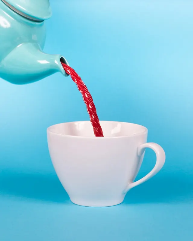 Coffee Pour Illustration, minimal, flat, vibrant
