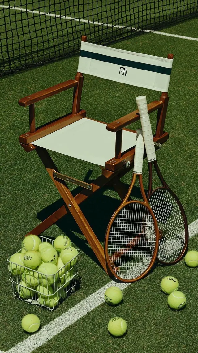 Tennis Court Scene Illustration