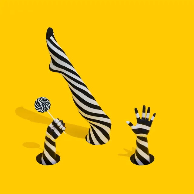 Abstract Striped Figures, abstract, minimal, vibrant